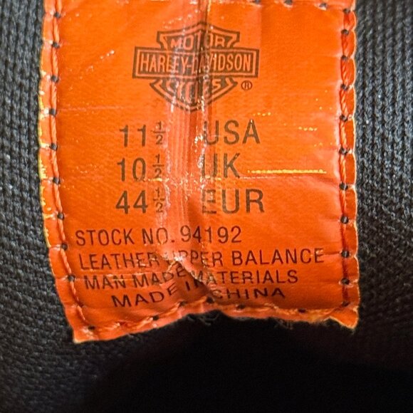 Men\'s Harley Davidson Bike Boots Sz 11.5 no. 94192 main image 12